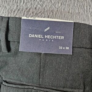 NWT Daniel Hechter Dress Pants Men 33 x 30 Flat Front Gray